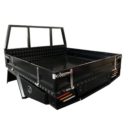 ڈوئل کیب ایلومینیم UTE ٹرے پاؤڈر کوٹنگ بلیک